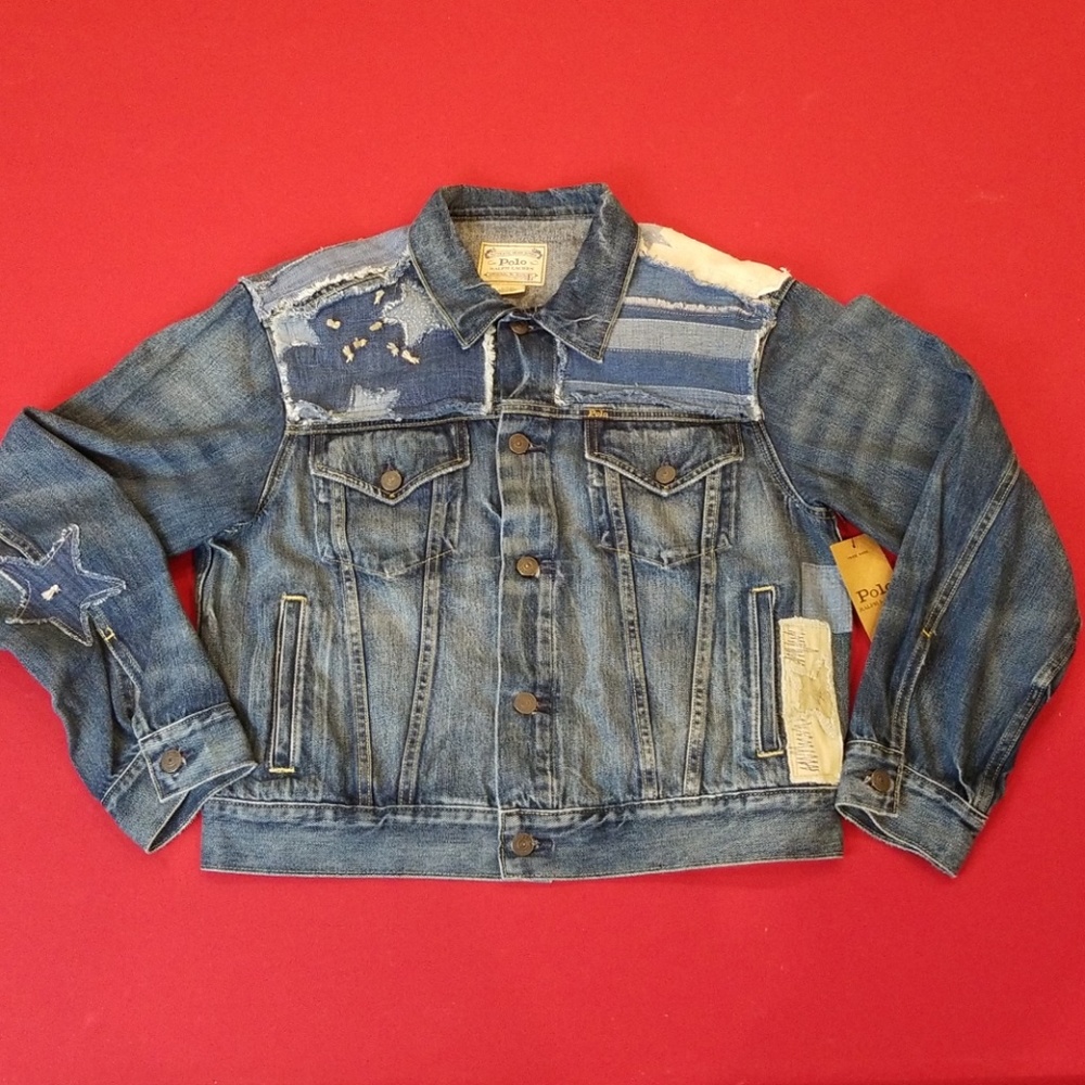 RALPH LAUREN TRUCKER CROPPED DENIM JACKET - Picture 6 of 6